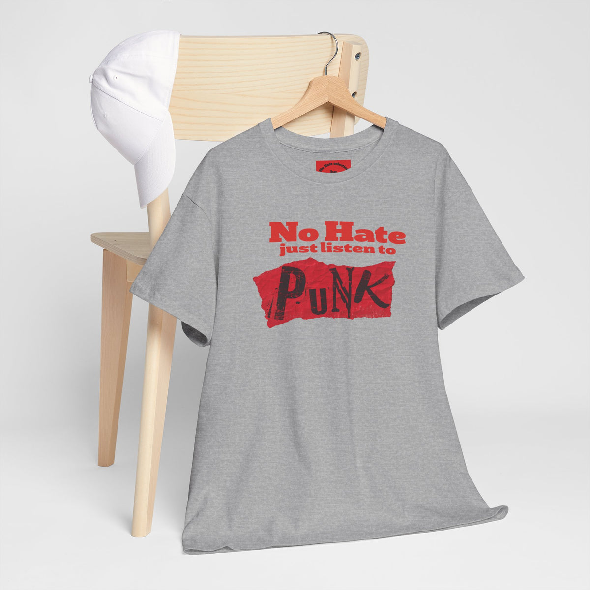 NO HATE. JUST LISTEN TO PUNK. – Statement Tee