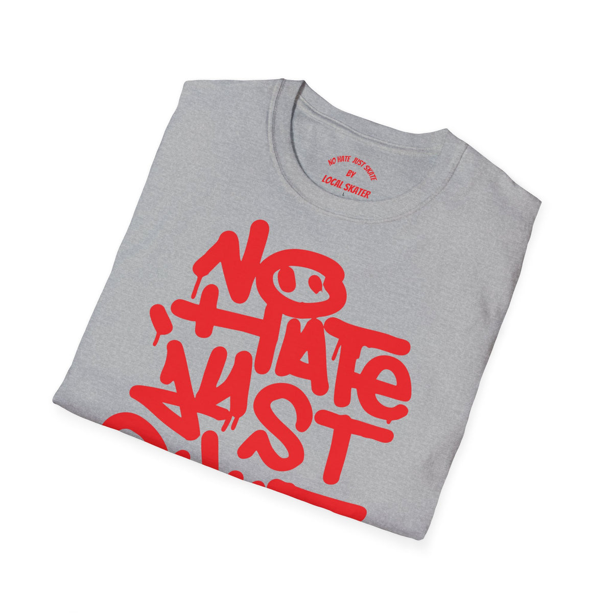 No Hate Just Skate Punk Skateboard T-Shirt – Red Edition