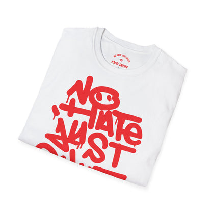 No Hate Just Skate Punk Skateboard T-Shirt – Red Edition