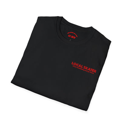 LOCAL SKATER – RED FLYER BACK PRINT TEE