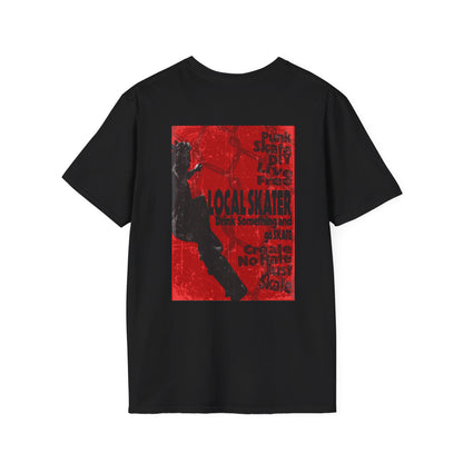 LOCAL SKATER – RED FLYER BACK PRINT TEE