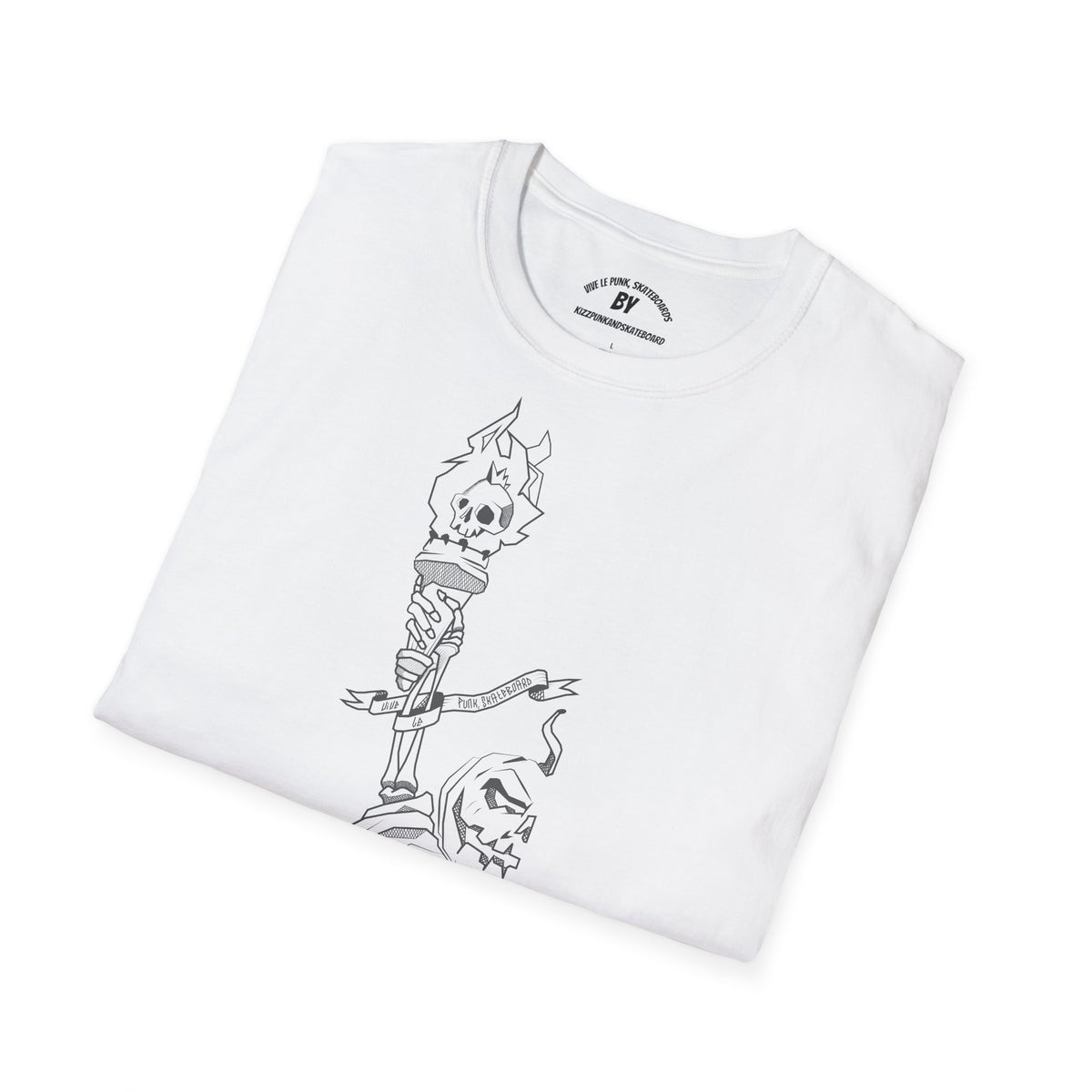 Halloween Punk Gördeszkás Póló, Vive Le Punk Póló, Gótikus Halloween Póló, Halloween Gördeszkás Póló, Halloween Unisex Pamut Póló