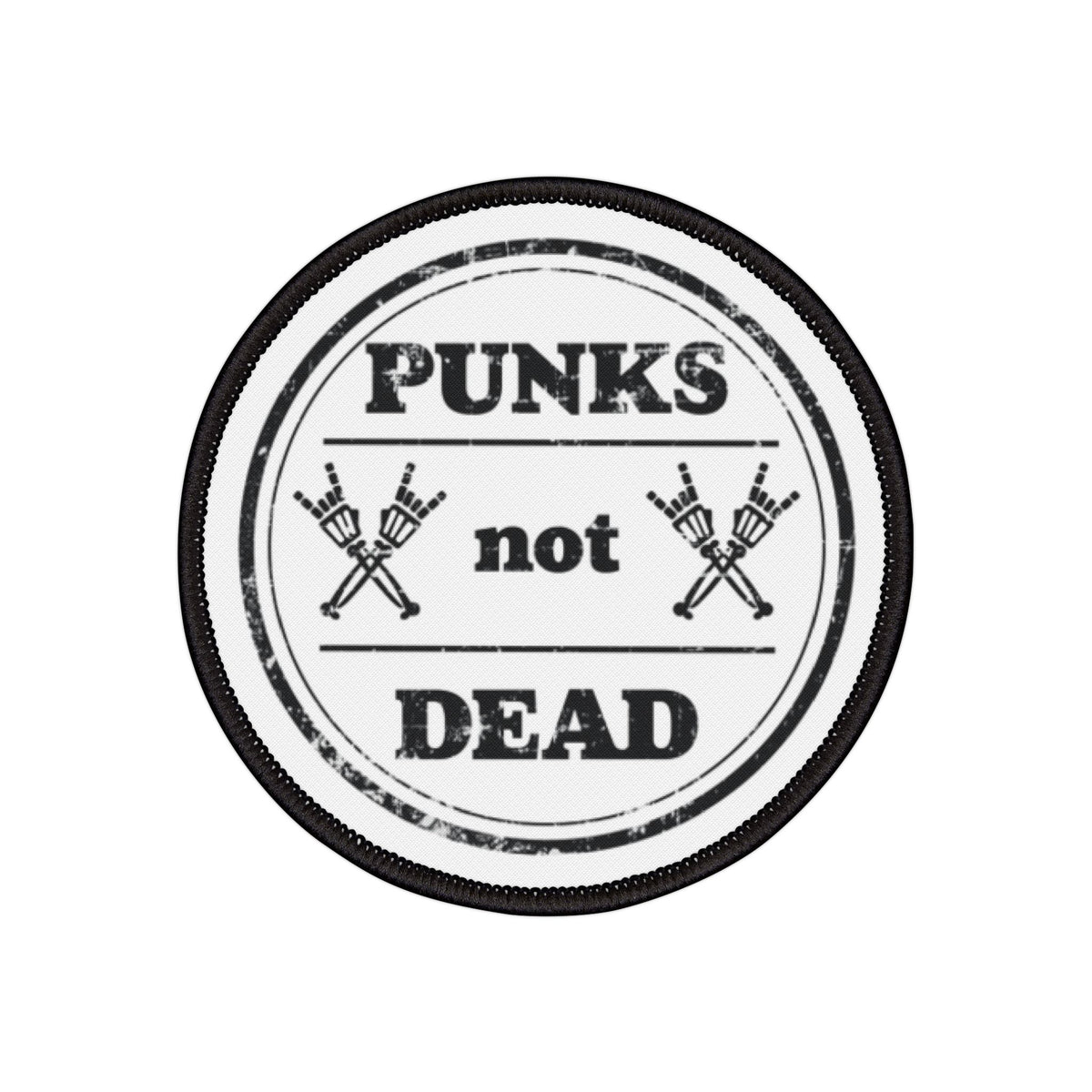 A legendás és híres punk szlogen egyedi változata vasalható foltokon