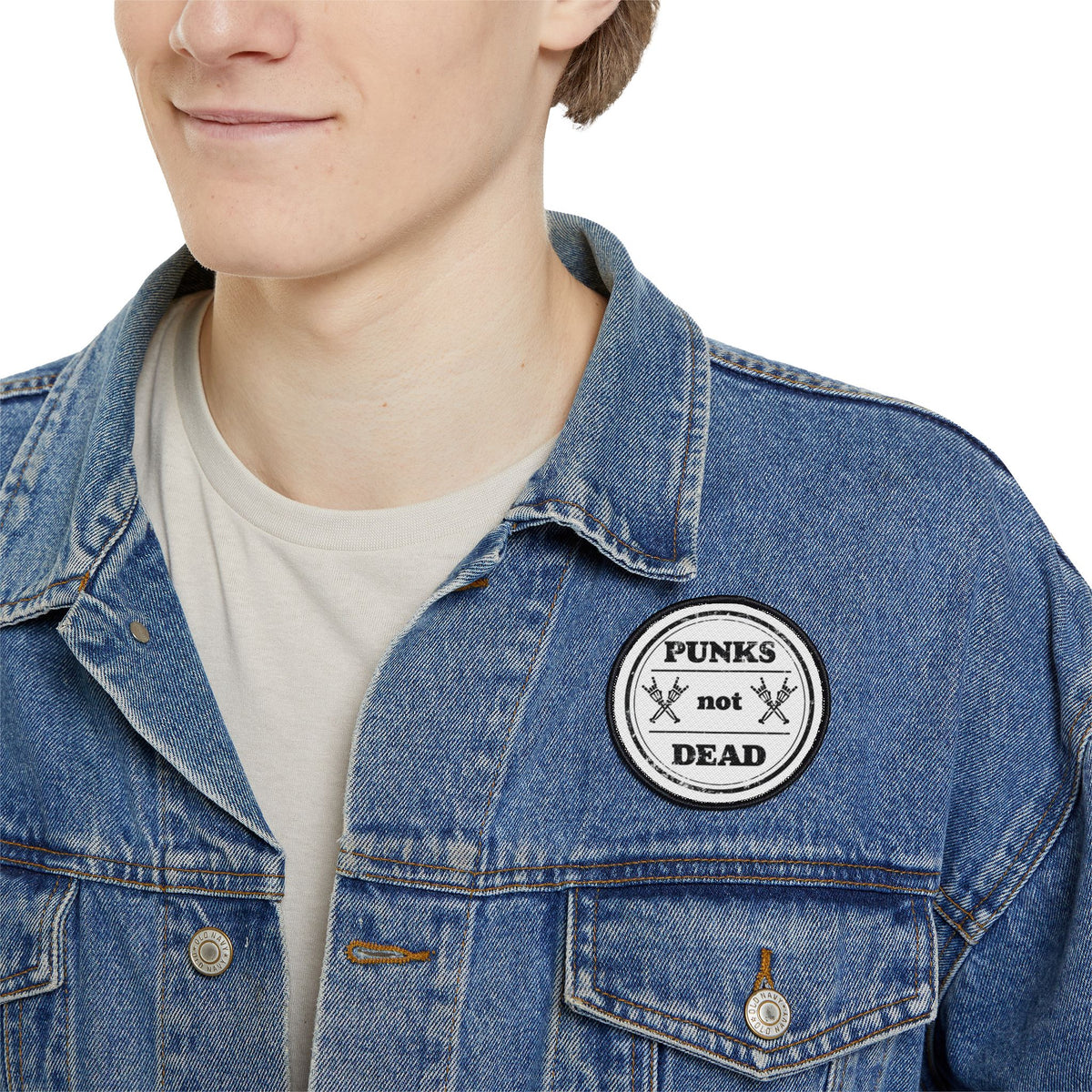 A legendás és híres punk szlogen egyedi változata vasalható foltokon