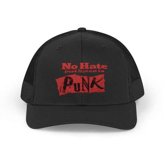 No Hate Punk Cap – Trucker Style, Bold Message