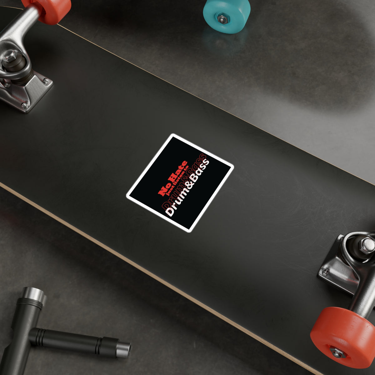 No Hate – Just Listen to Drum & Bass Kiss-Cut Vinyl Decals