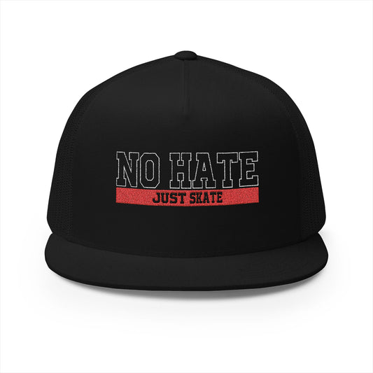 No Hate Just Skate 5 Panel Trucker Cap - Stylish and Comfortable Skate Accessories