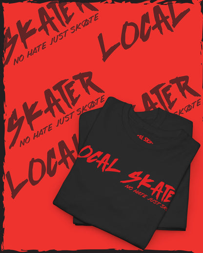 Local Skater – Red & Black Logo Tee
