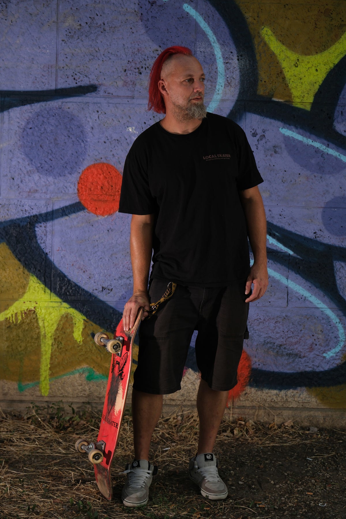 LOCAL SKATER – RED FLYER BACK PRINT TEE