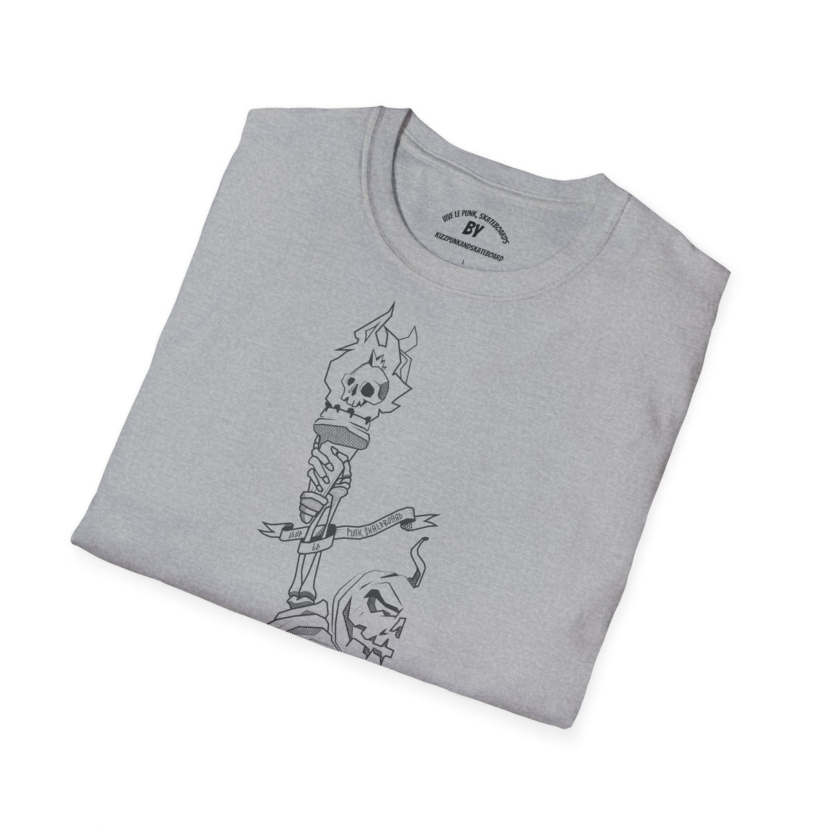 Halloween Punk Gördeszkás Póló, Vive Le Punk Póló, Gótikus Halloween Póló, Halloween Gördeszkás Póló, Halloween Unisex Pamut Póló