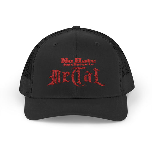 No Hate, Just Listen to Metal Trucker Cap