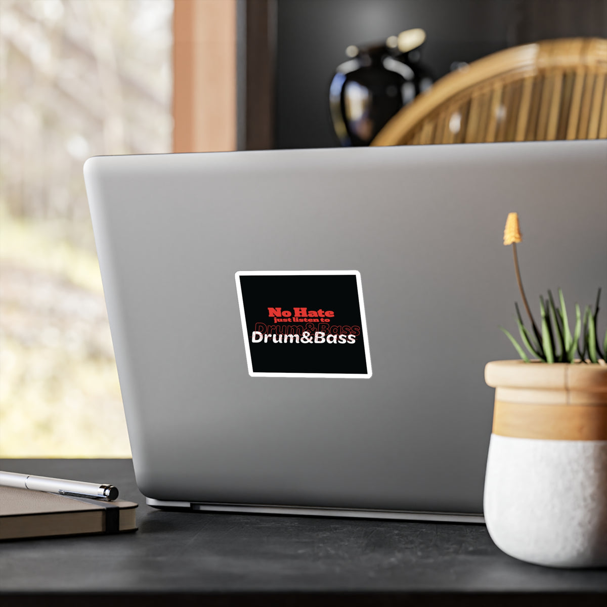 No Hate – Just Listen to Drum & Bass Kiss-Cut Vinyl Decals