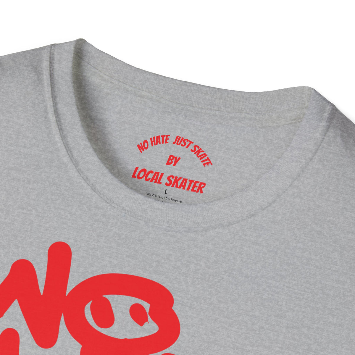No Hate Just Skate Punk Skateboard T-Shirt – Red Edition