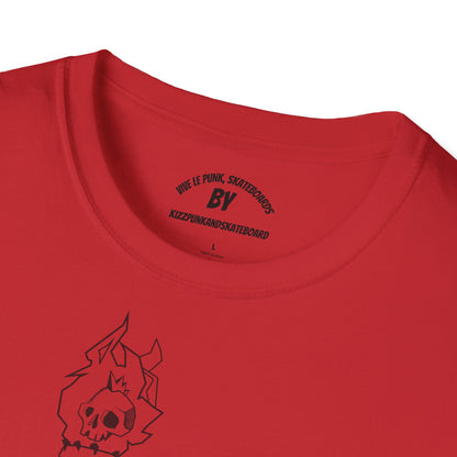 Halloween Punk Gördeszkás Póló, Vive Le Punk Póló, Gótikus Halloween Póló, Halloween Gördeszkás Póló, Halloween Unisex Pamut Póló