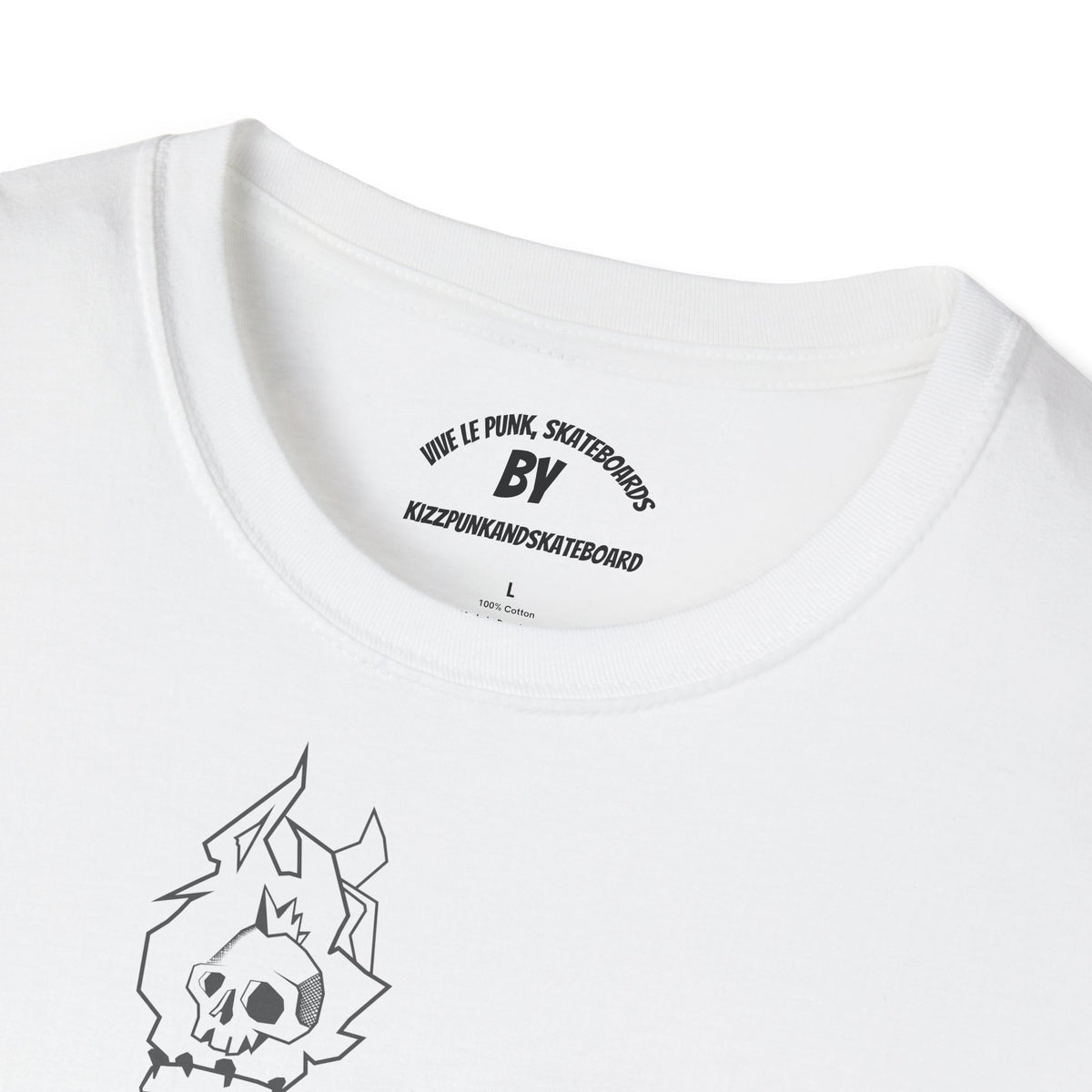 Halloween Punk Gördeszkás Póló, Vive Le Punk Póló, Gótikus Halloween Póló, Halloween Gördeszkás Póló, Halloween Unisex Pamut Póló