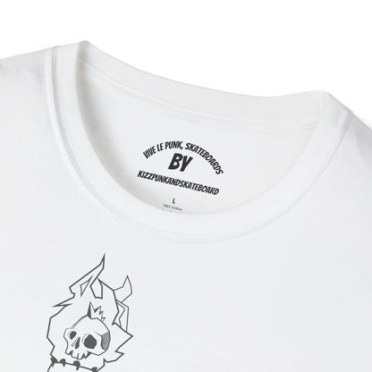 Halloween Punk Gördeszkás Póló, Vive Le Punk Póló, Gótikus Halloween Póló, Halloween Gördeszkás Póló, Halloween Unisex Pamut Póló