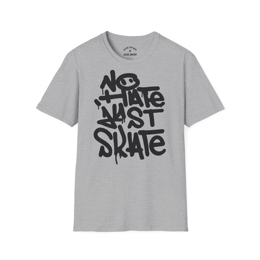 No Hate Just Skate Punk Skateboard T-Shirt –Black  Edition