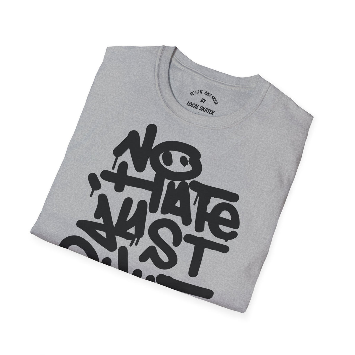 No Hate Just Skate Punk Skateboard T-Shirt –Black  Edition