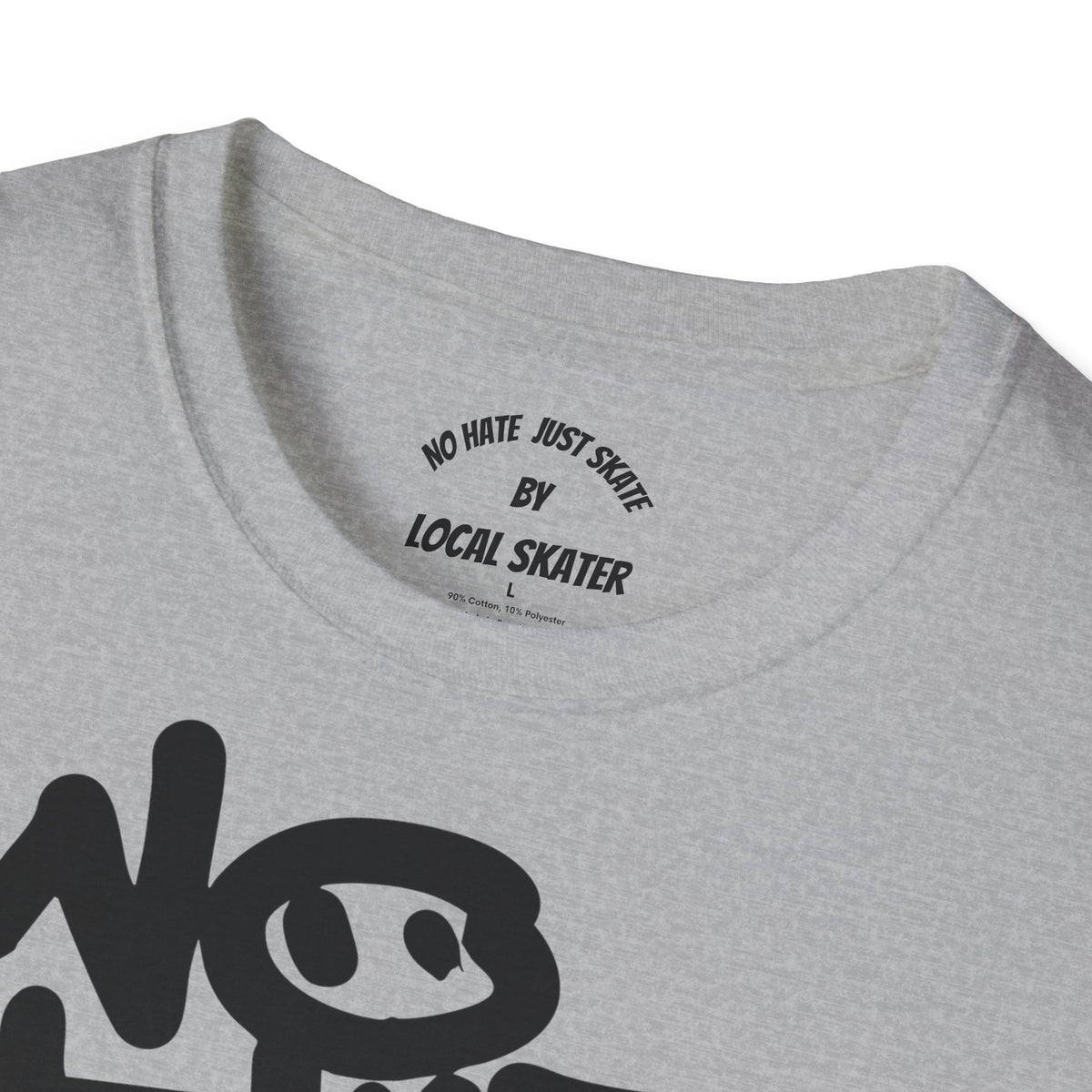 No Hate Just Skate Punk Skateboard T-Shirt –Black  Edition
