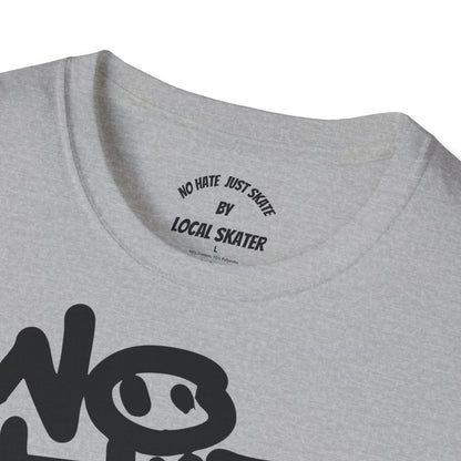 No Hate Just Skate Punk Skateboard T-Shirt –Black  Edition