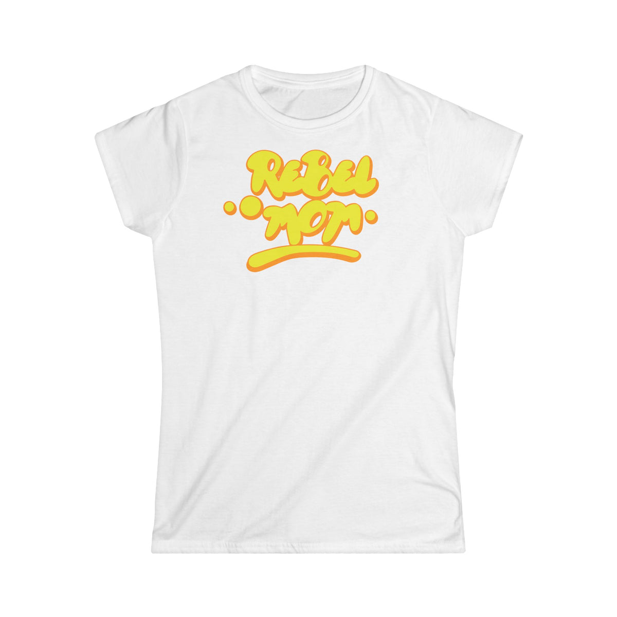 Rebel Mom Logo T-Shirt – For Strong & Fierce Women.  Rebel Mom logo t-shirt in honor of strong and fighting women and mothers. Women's Softstyle Tee - Fun & Trendy Design