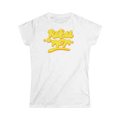 Rebel Mom Logo T-Shirt – For Strong & Fierce Women.  Rebel Mom logo t-shirt in honor of strong and fighting women and mothers. Women's Softstyle Tee - Fun & Trendy Design