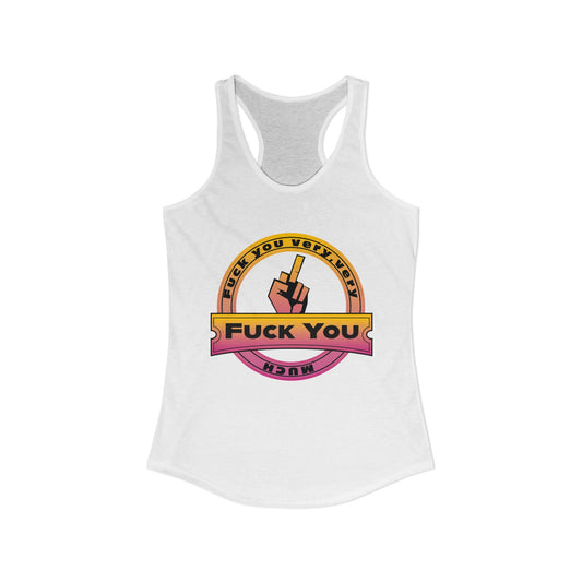 Women's Racerback Tank – Sarcastic Summer Vibes. Sarcastic, funny logo summer vibes  Women's Ideal Racerback Tank