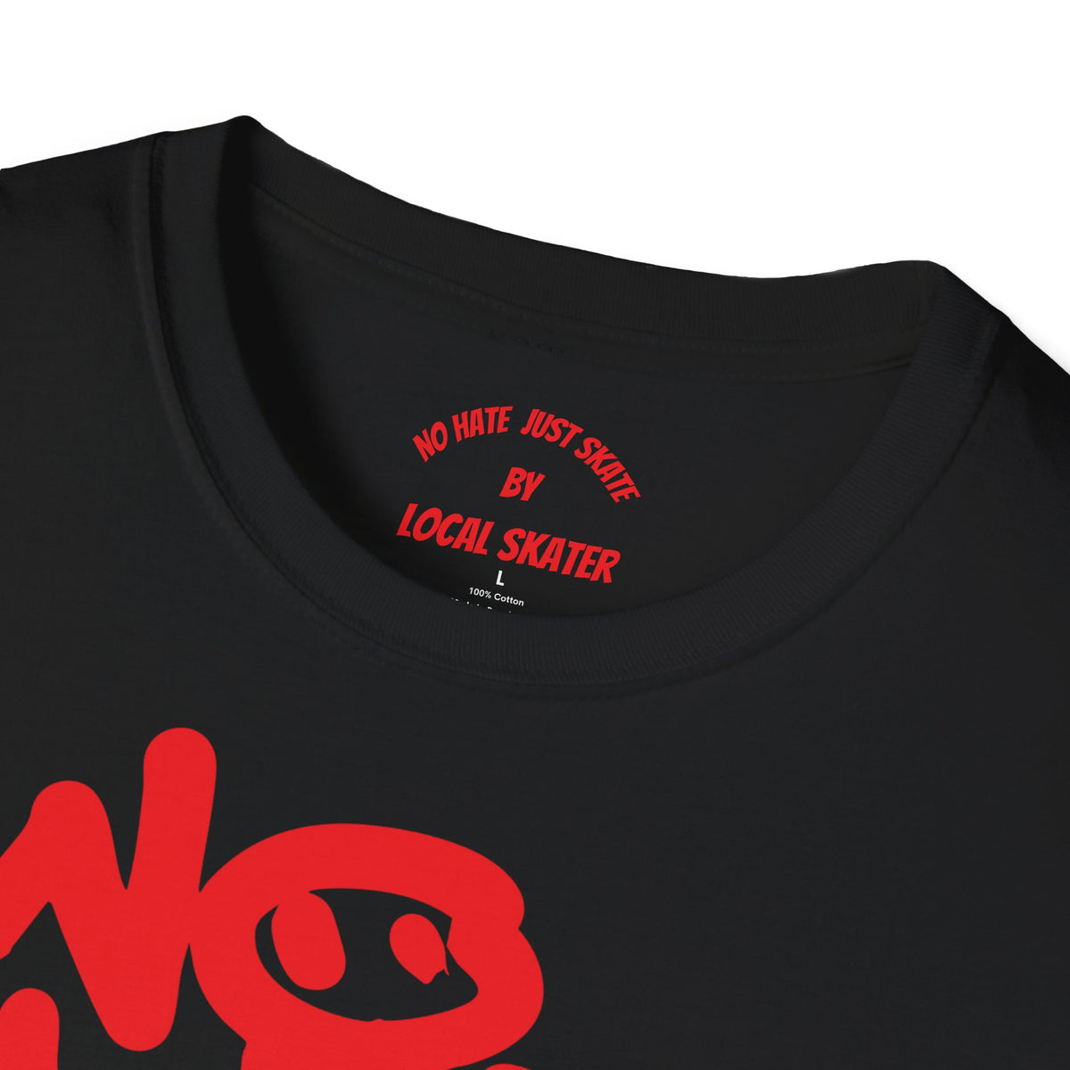 No Hate Just Skate Punk Skateboard T-Shirt – Red Edition